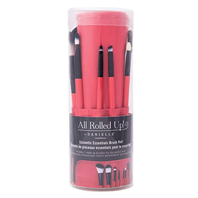 Danielle Enterprises 7 Piece Makeup Brush Set in Roll Up Pouch