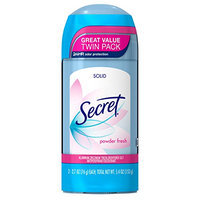 Secret Wide Solid Powder Fresh Scent Antiperspirant & Deodorant Twin Pack 5.4 Oz