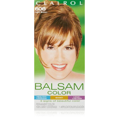 Clairol Balsam Hair Color 608 Light Brown 1 Kit (Pack of 3)