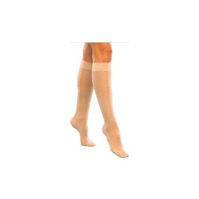 Sigvaris Women's Sheer Fashion 15-20 mmHg Closed Toe Knee High Sock Size: C (10-12), Color: Taupe 29