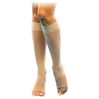 Sigvaris Women's Sheer Fashion 15-20 Mmhg Open Toe Knee High Sock - Size: B (7.
