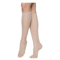 Sigvaris 770 Truly Transparent 20-30 mmHg Women's Open Toe Knee High Sock - Size: M2, Color: Suntan 36