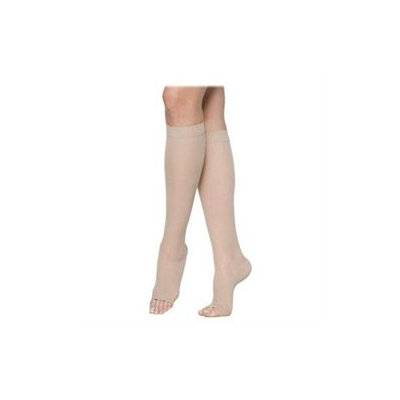 Sigvaris 770 Truly Transparent 20-30 mmHg Women's Open Toe Knee High Sock - Size: M2, Color: Suntan 36