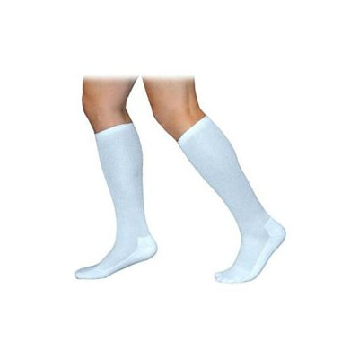Sigvaris 360 Cushioned Cotton Series 20-30 mmHg Women's Closed Toe Knee High Sock - Size: X1, Color: White 00