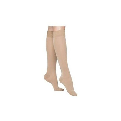 Sigvaris 862CM2W66/S 860 Select Comfort 2030 mmHg Womens Closed Toe Knee Highs with Silicone Grip top 862C Size M2#44; Color Crispa 66