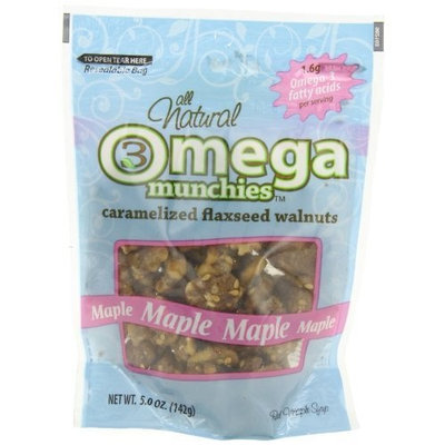 Good Sense Omega Munchies, Caramelized Flaxseed Walnuts, Maple, 5-Ounce Bags (Pack of 6)
