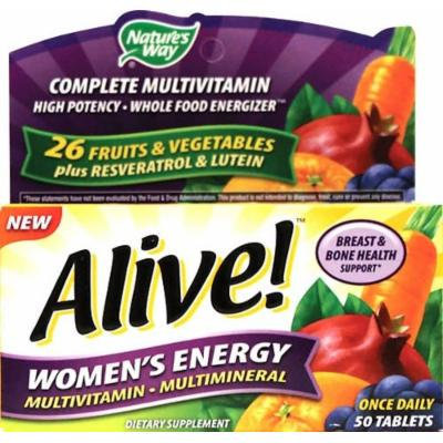 Nature's Way Alive! Women's Energy Multivitamin Multimineral - 50 tabs (PACK OF 2)