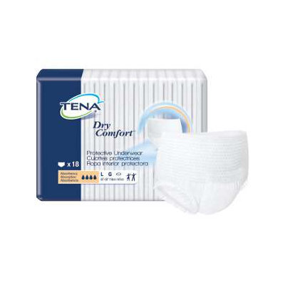 TENA Dry Comfort Protective Underwear, Large, 18 ea