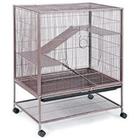Prevue Pet Products Small Brown Metal Cage with Pull-out Bottom Tray