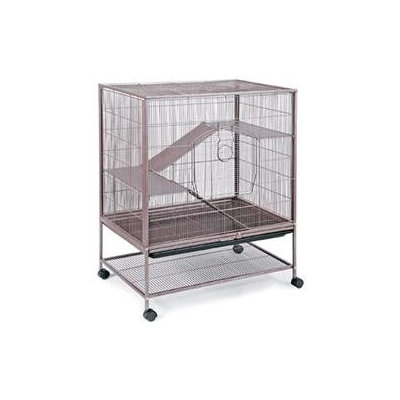 Prevue Pet Products Small Brown Metal Cage with Pull-out Bottom Tray