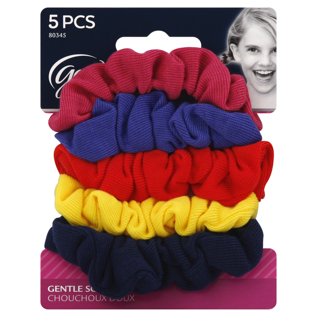 Goody Girls Ouchless Cotton Scrunchie, 5 CT