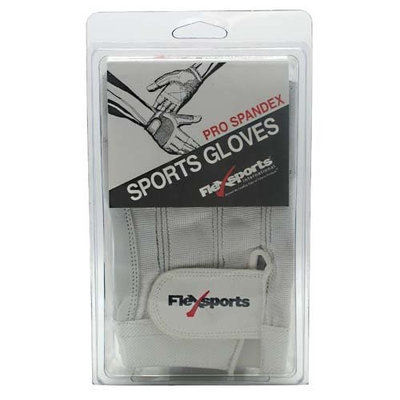 Flexsports International, Pro Spandex Sports Gloves White Medium M