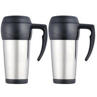 Thermos Set of 2 Stainless Steel 16-oz. Travel Mugs