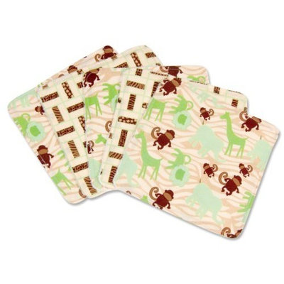 Trend Lab Jungle Jam Wash Cloth Set, Green, 5 Count