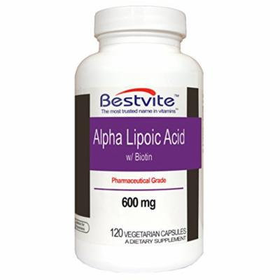 Alpha Lipoic Acid 600mg with Biotin (120 Vegetarian Capsules)
