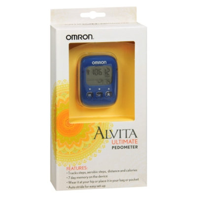Omron Alvita Ultimate Pedometer, Blue, 1 ea