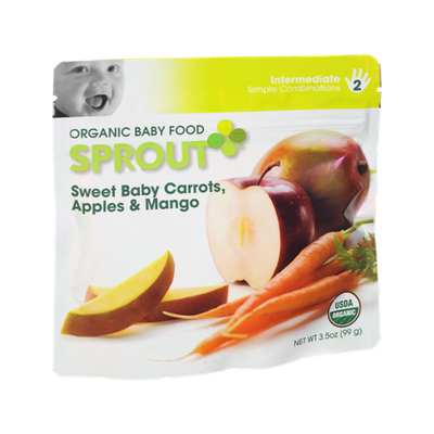 Sprout Intermediate Sweet Baby Carrots, Apples & Mango Organic Baby Food