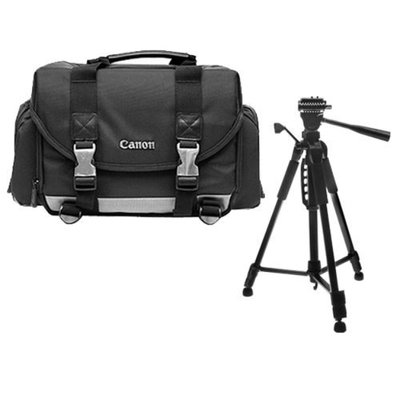 Canon 200DG Digital SLR Camera Case Gadget Bag + Tripod Accessory Kit for EOS 5D Mark II III, 6D, 7D, 60D, Rebel T4i, T3, T3i, T2i