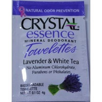 F-t Ltd Crystal® Essence Mineral Deodorant Towelette - Lavender & White Tea (Case of 24)