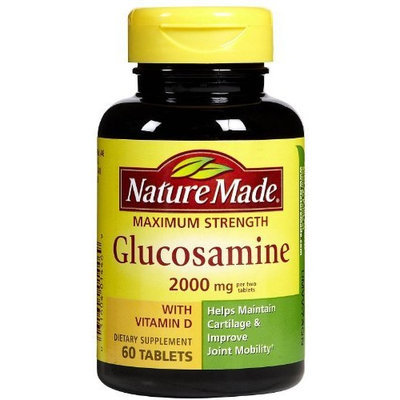Nature Made, Glucosamine with Vitamin D, Maximum Strength, 2000mg, 60 Count