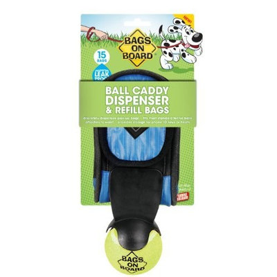 Bags on Board Ball Caddy Dispenser with 15 Bags