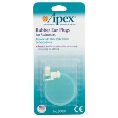 APEX MEDICAL CORP Rubber Ear Plugs for Swimmers By Apex Healthcare