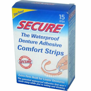 Secure Denture Adhesive >> Secure Denture Adhesive Comfort Strips 15 Strips Secure Denture Adhesive >> Secure Denture Adhesive Comfort Strips 15 Strips