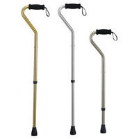 ITA-MED Offset Aluminum Cane with Wrist Strap, Bronze
