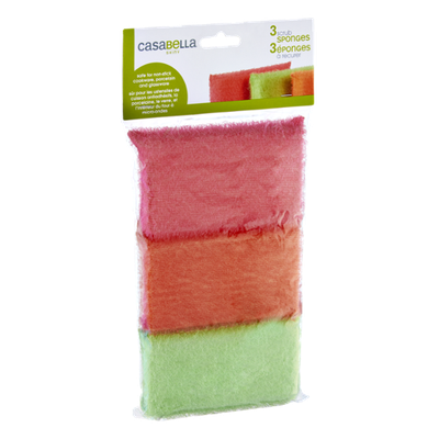 Casabella Shiny Scrub Sponges- 3 CT