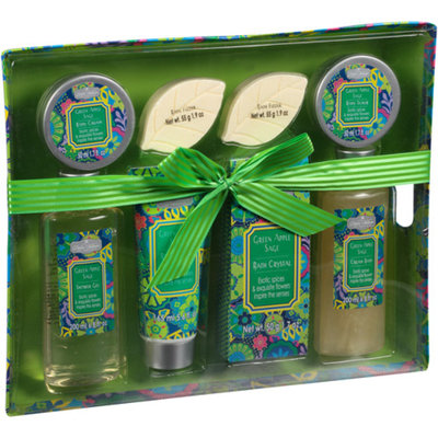 Aromanice Green Apple Sage Bath Gift Set, 8 pc