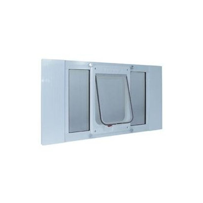 Ideal Pet Products Medium White Aluminum Window Pet Door 23SWDCK