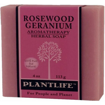 Plantlife Natural Body Care - Aromatherapy Herbal Soap Rosewood Geranium - 4 oz.