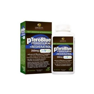 Genceutic Naturals pTeroBlue Pterostilbene Plus Resveratrol - 350 mg - 60 Vcaps