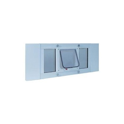 Ideal Pet Products Small White Aluminum Window Pet Door 27SWDCF