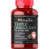 Puritan's Pride Triple Omega 3-6-9 Fish & Flax Oils-120 Softgels