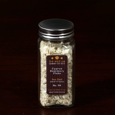 Gourmet Salt Company The Spice Lab Rosemary Cyprus Flake Finishing Sea Salt-In Spice Bottle-Island of Cyprus, 1-Count Package