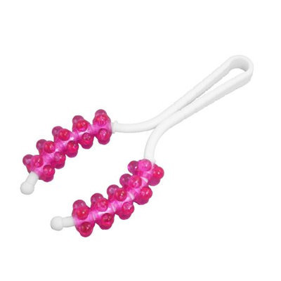 Plastic Y Shaped 10 Wheels Fuchsia Calf Arms Massage Roller New