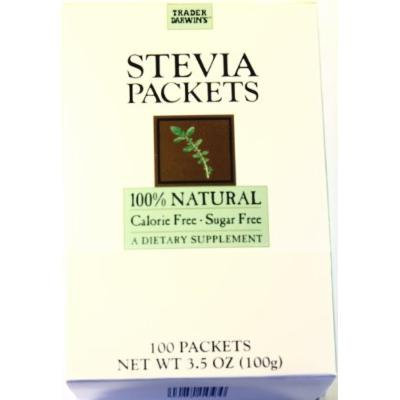 Trader Darwin's STEVIA Packets - 100 Packets, 100% Natural, By Trader Joe's