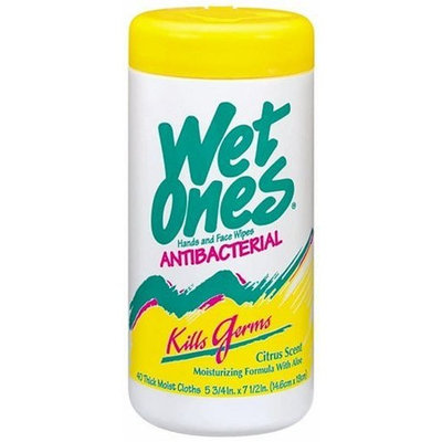 Wet Ones Moist Towelette, Antibacterial, Citrus, Canister, 40 Count