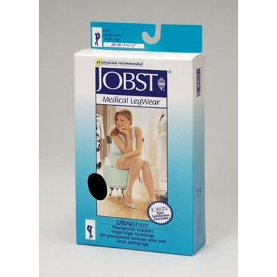 Jobst Women's Ultrasheer 20-30 mmHg Thigh High Firm Support Sock with Silicone Dot Top Band Size: X-Large, Color: Classic Black