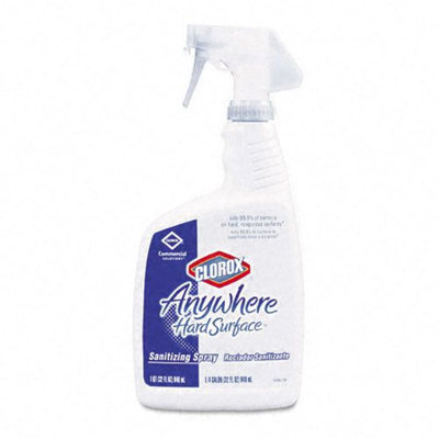 Clorox Anywhere Hard Surface Sanitizer, 32oz Spray Bottle, 12/Carton