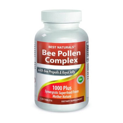 Best Naturals Bee Pollen Complex 1000 Mg 120 Tablets