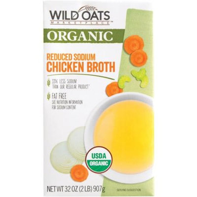 Wild Oats Marketplace Organic Reduced Sodium Chicken Broth, 32 oz