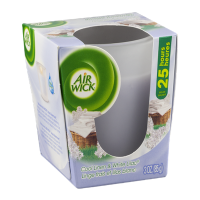 Air Wick Scented Candle Cool Linen & White Lilac