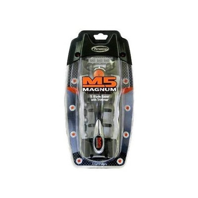 M5 Magnum 5 blade razor with trimmer, in travel case by Personna - Free Prime shipping