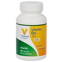 Vitamin Shoppe Dry Vitamin D3 400 - 300 Capsules - Vitamin D
