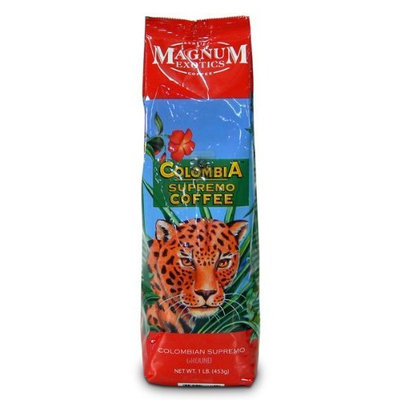 Magnum Exotics Magnum Colombia Supremo Coffee, Whole Bean, 1 Lb Bag