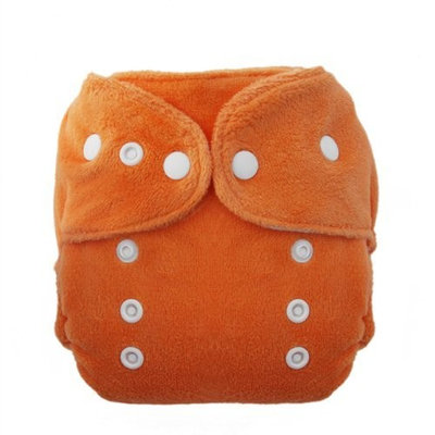 Thirsties Duo Fab Fitted Snap Cloth Diapers, Mango, Size One (6-18 lbs)