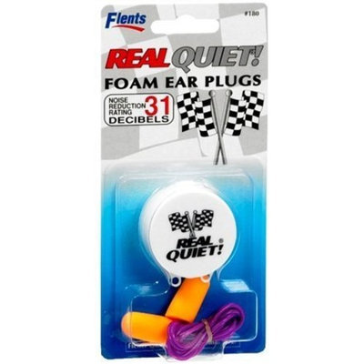 Flents Real Quiet! Corded Foam Ear Plugs for Racing, 1 Pair with Case