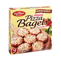 Macabee All Natural Whole Wheat Mozzarella Cheese & Seasoned Sauce Mini Pizza Bagels - 9 CT